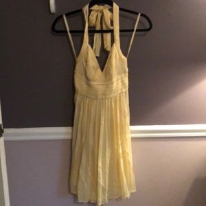 Yellow BCBG Halter Dress